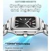 Luxury Square Male Watch Waterproof Luminous Date Quartz Watches For Men Stainless Steel Fashion Men's Clock