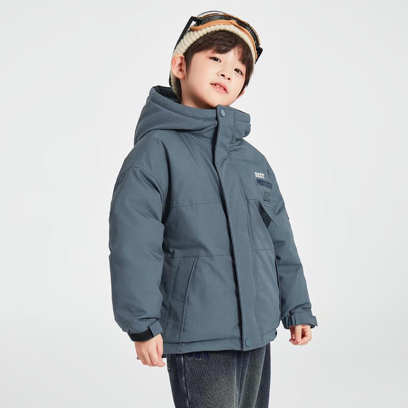 Duoduojia Boys' DuPont 3-Proof Hooded Down Jacket