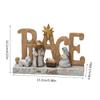 Peace Christ Nativity Resin Statue Scene Set Catholic Jesus Manger Combination for Christmas Holiday Party
