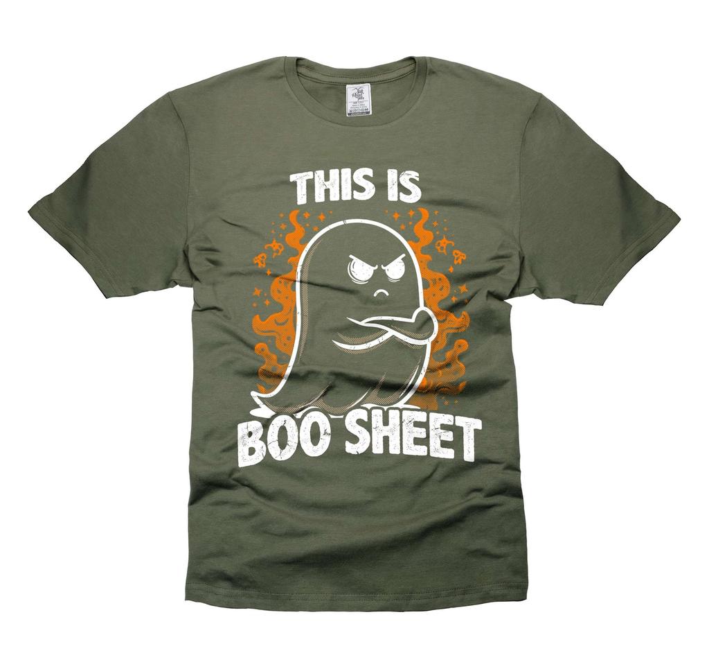 Mens Halloween T-shirt This Is Boo Sheet T-Shirt Cute Ghost Shirt Boo Tee Shirt