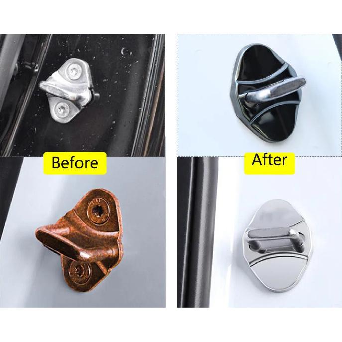 4pcs Car Door Lock Cover For Land Rover DISCOVERY Range Rover VELAR P250 P380/Jaguar XE XF E-PACE F-PACE XEL XFL/Suzuki Liana