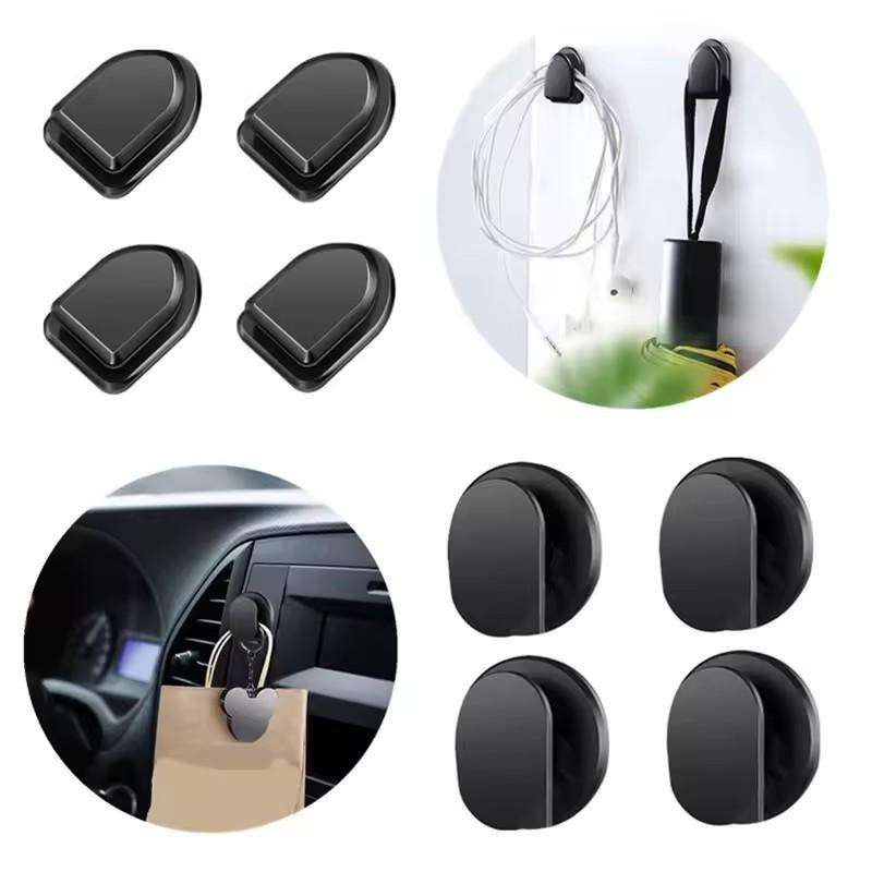 Mini Car Hooks Interior Storage Holder for USB Cable Headphone Key Self-Adhesive Dashboard Wall Hanging Hook Auto Accessories