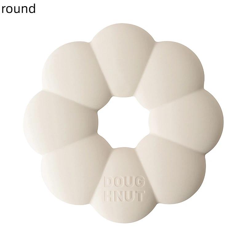Silicone Heat-Resistant Placemat Irregular Donuts Shape Coaster Set Heat Insulation Mat For Dining Table For Hot 6.3inch