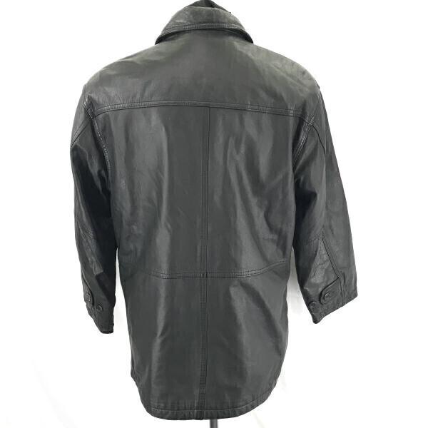 90s-00s M.BROTHERS Cow Leather Coat Men M Black Jacket jumper(USED)