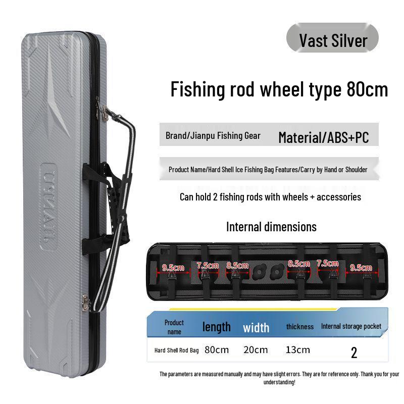 Fish Rod Bag for Raft, Lure, and Sea Fishing - No Disassembly Required, Fits Reel Line Groups, Multiple Models, Winter-Ready Storage.