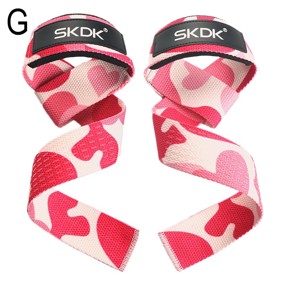 1 Pair Wrist Lifting Straps Gym Weightlifting Deadlift Strap Cotton Hard Pull Grip Band with Neoprene Padded & Non-Slip Silicone