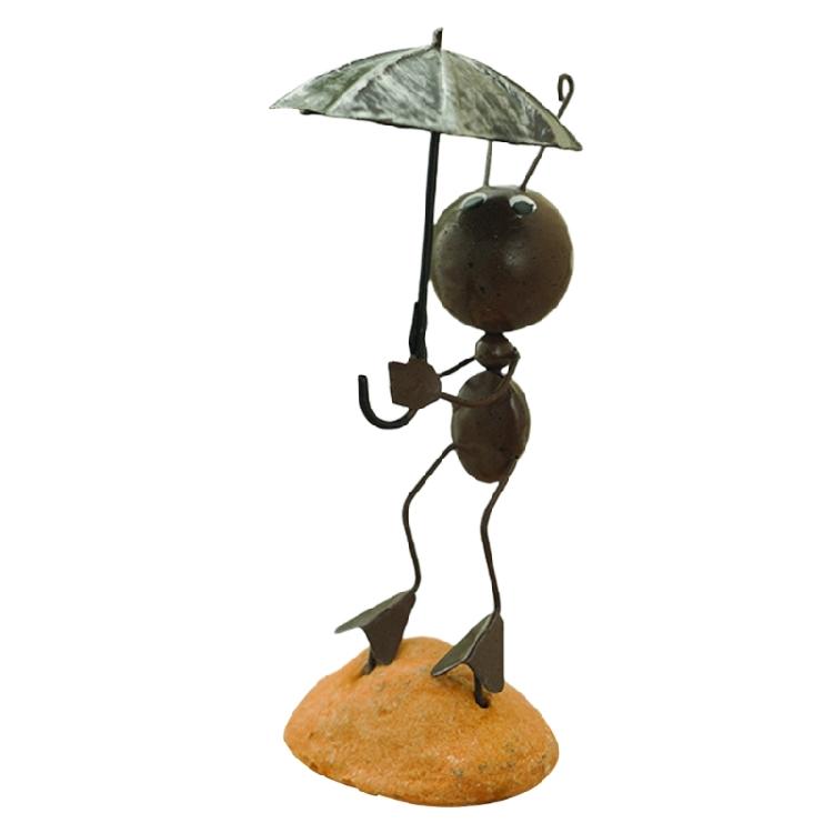 Odolné kovové ozdoby mravenců Zahradní socha pro záhony Venkovní dekorace a vylepšení krajiny