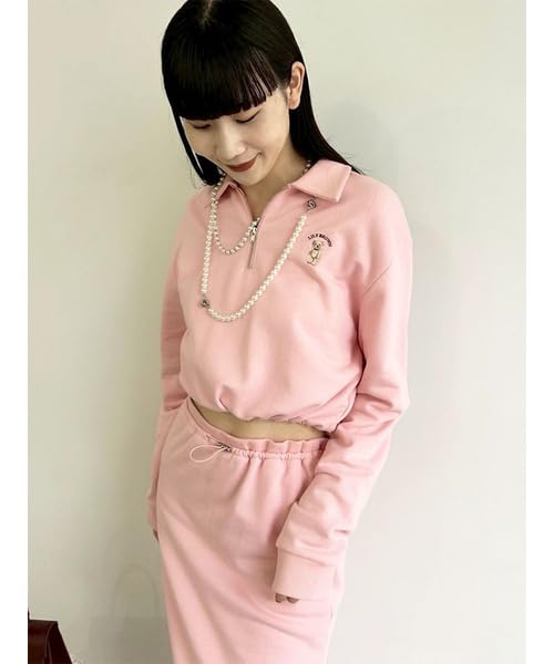 Lily Brown LilyBear Sweatshirt LWCT254052PNKF Half-Zip