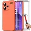 Case and Tempered Glasses - E.F.CONNECTION - For Xiaomi Redmi Note 13 Pro+ 5G - Liquid Silicone - Anti-slip - Slim