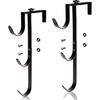 2 Pcs Adjustable Pool Pole Hanger with 6 Hooks Heavy Duty Fence Hook with Screws for Poles Swimming Pool Accessories Home Garden