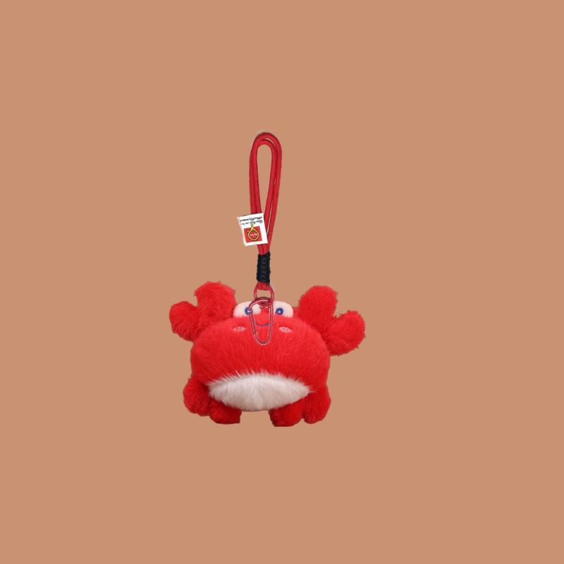 Cute Cute Marine Animal Jellyfish Pendant Plush Toy Doll Crab Lobster Keychain Bag Pendant