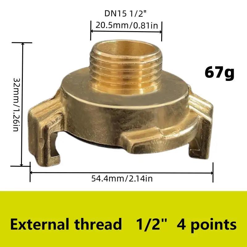 1PCS Gold Quick Connect Water Fitting Claw Couplings Tap Connectors Copper DN15 DN20 DN25 Garden Water Connectors