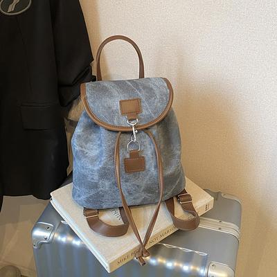 Retro Casual Backpack Women's Autumn Fashion Lightweight Casual Going Out Commuter Small Backpack