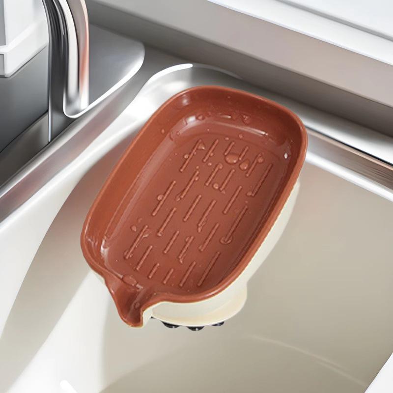 Przyssawka Mydelniczka Z Odpływem Wody Bez Wiercenia Uchwyt Na Mydło Gospodarstwo Domowe Lekki Luksusowy Pojemnik Na Mydło Łazienkowy Artykuł Łazienkowy