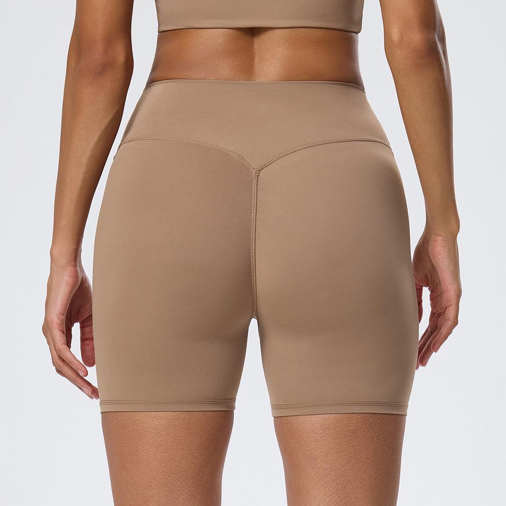 Damen High Waist Po-Hebende Yoga- und Laufshorts - Schnelltrocknend, Hohe Elastizität
