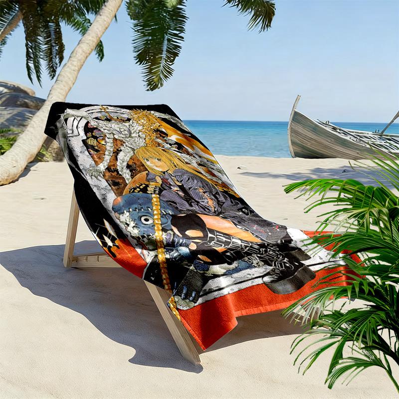 Death Note Print Beach Towel, Large Soft Quick Dry Towel for Beach Camping Swimming