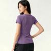 Yoga short-sleeved women's quick-drying, slim-fitting and thin, fitness running daily sports top