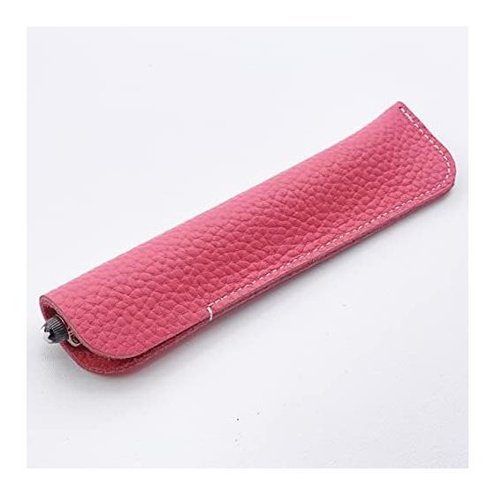 LACHIEVA Premium Genuine Leather Pen Case (Pink) - Luxurious Gift for Fountain Pens, Ballpoint Pens, and Pencils - Soft Quality, Pink