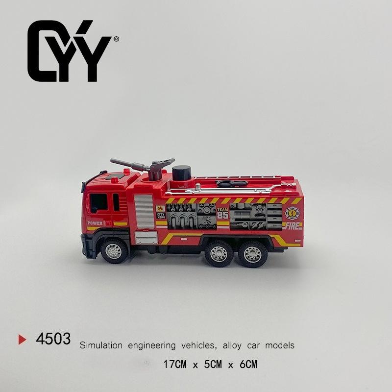 Large Alloy Trailer Toy Boy Flatbed Transporter Road Rescue Vehicle Children Simulation Engineering Car Model