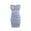2026 Strapless Pleated Bodycon Mini Dress - Chest-Enhancing Nightclub Outfit