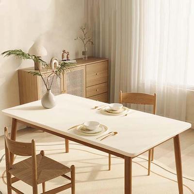 Rectangular Imitation Sheepskin Tablecloth Full Wrapped Smooth Solid Color Table Cover with Straps Anti-splash Water