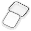 2pcs Watch Case Cover Crystal Shiny Protective Case with Film Jewelry Accessory for IOS Watch