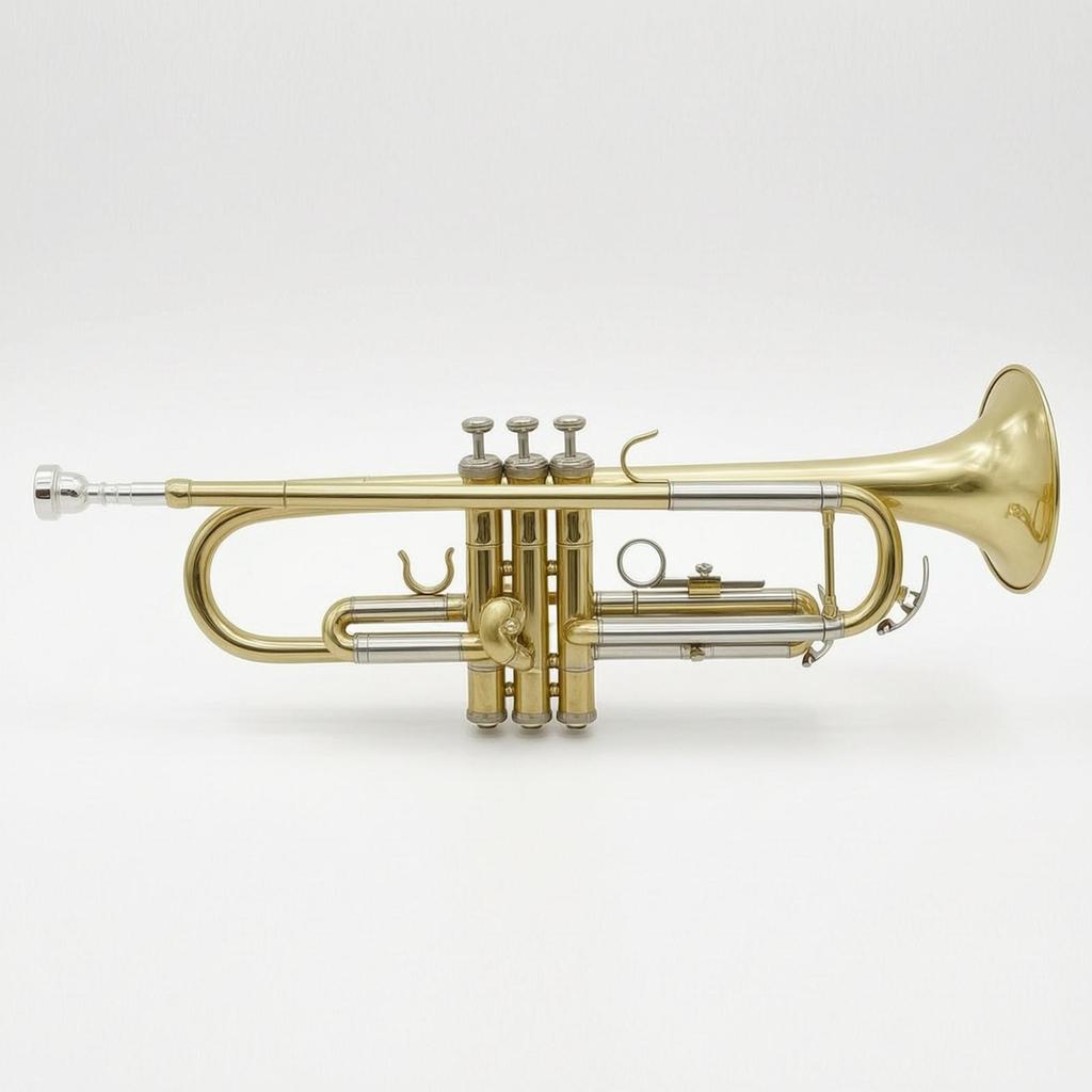 Trumpet Set BiColor with Case Cupronickel Brass Instrument for Students, Beginners, Lessons,