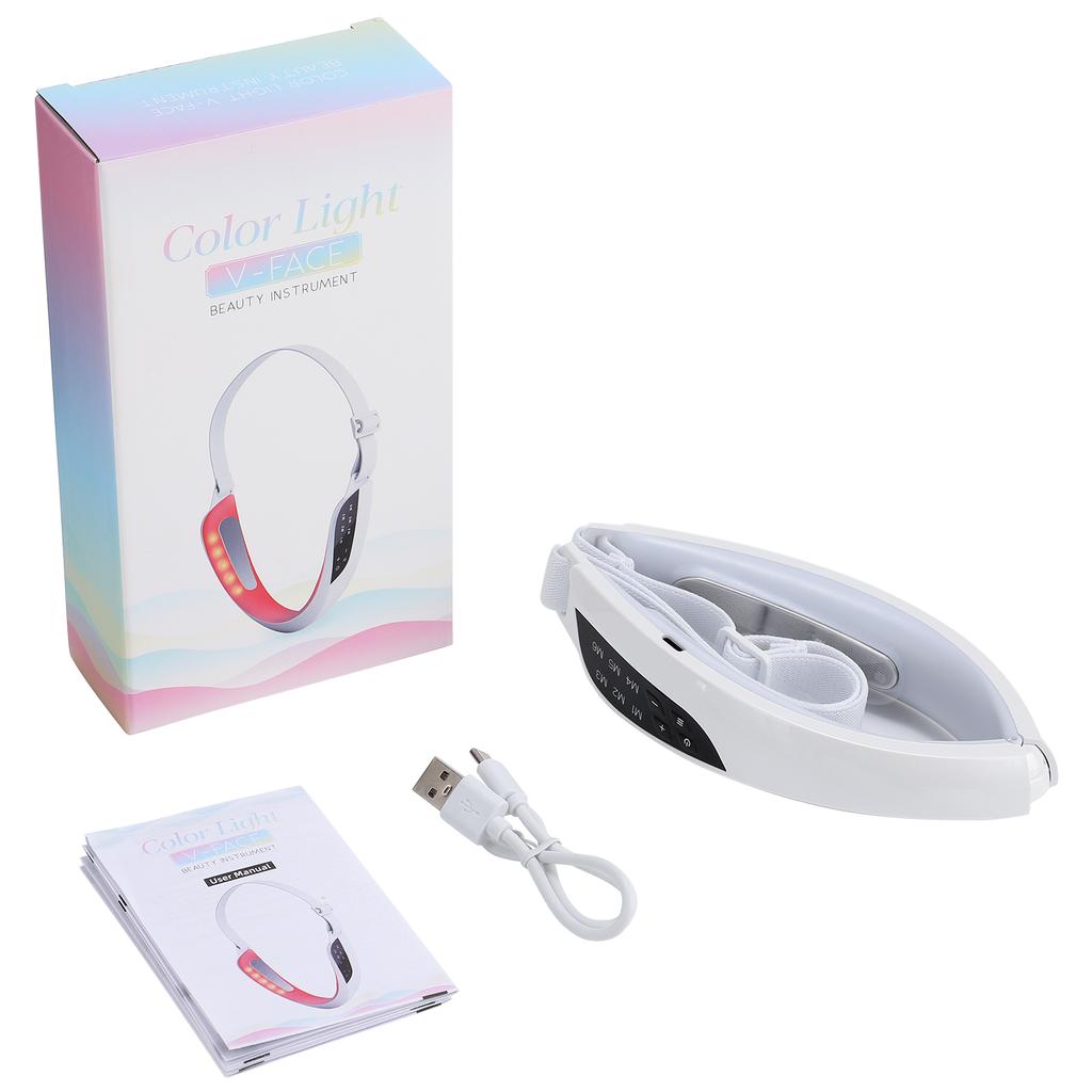 Electric V Face Lifting Beauty Device 6 Modes 8 Levels EMS Micro-current Firming Facial Massager Double Chin Removal Skin Care