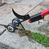 2 in 1  Tool Crevice Rolling Weeder Lightweight Portable Weeding Hook for Deck Sidewalk