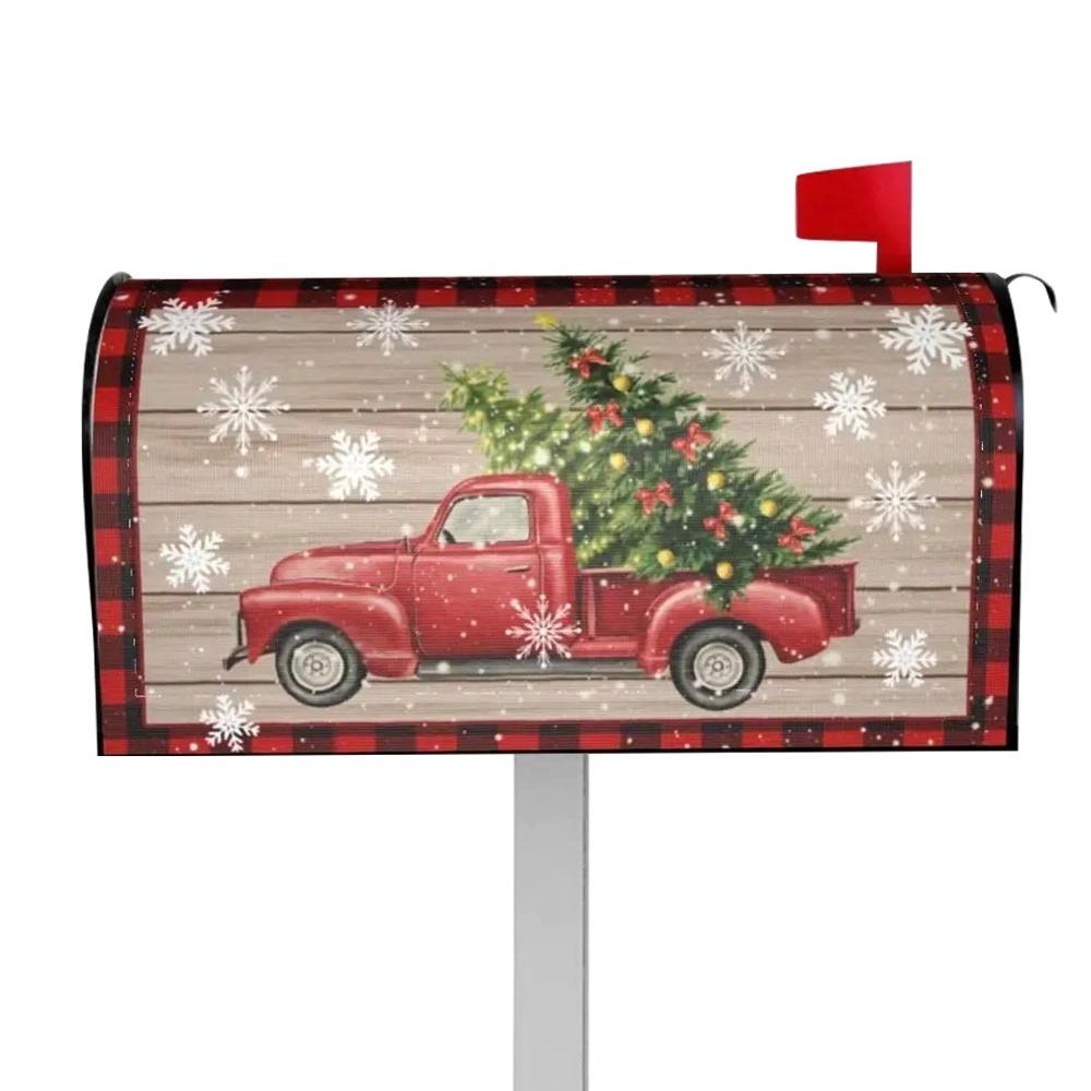 Winter Gnomes Mail Cover Christmas Snowman Letter Post Box Wraps Decor Window Yard