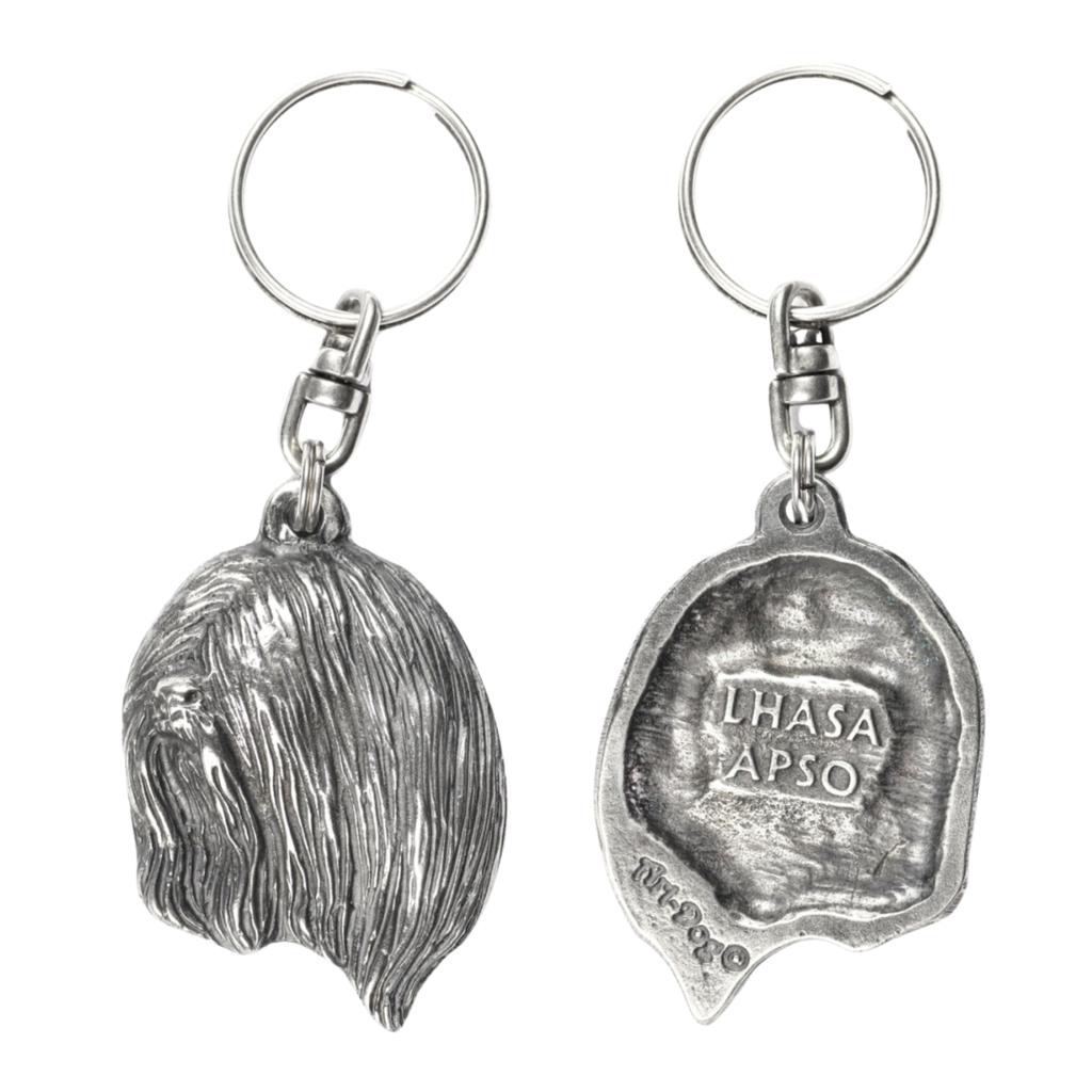 Lhasa Apso - Silver-plated Pendant with a Dog In a Decorative Box, Handbag Decoration, Backpack Pendant by Art-Dog Brand