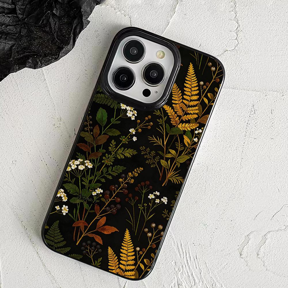 Full Screen Of Flowers And Plants Phone Case For IPhone 16 14 15 Plus 11 12 13 17 Pro Max Case Air Soft Shockproof Cases Coque