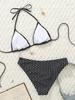 Dámské plavky Oboustranný potisk Sexy s vázáním za krkem Bez zad Vázání vzadu Bikini Kostým Plážové oblečení Plavky