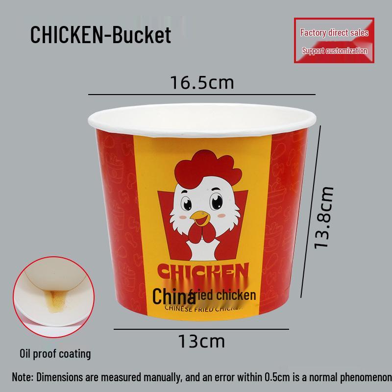 Snack Platter Box: Small Snacks & Fried Chicken Family Bucket with Four-Compartment Round Plate