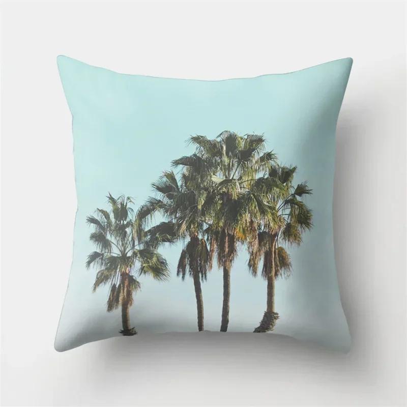 Tropical Plant Green Leaves Cactus Pillowcase Living Room Sofa Cushion Cover Office Bedroom Home Decorative Pillow Covers