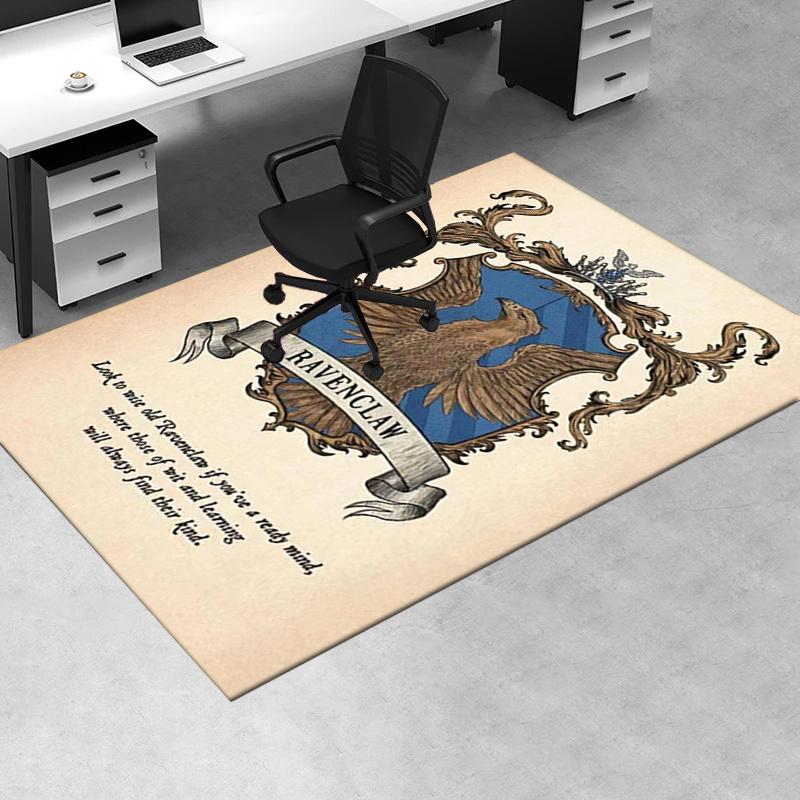 

Ravenclaw Crest Poster - Hogwarts House Decor Office Mat Home Decor Office Desk Chair Rugs Chair Carpet for office Chair Mat Gift For Hallow 60cm by 90cm
