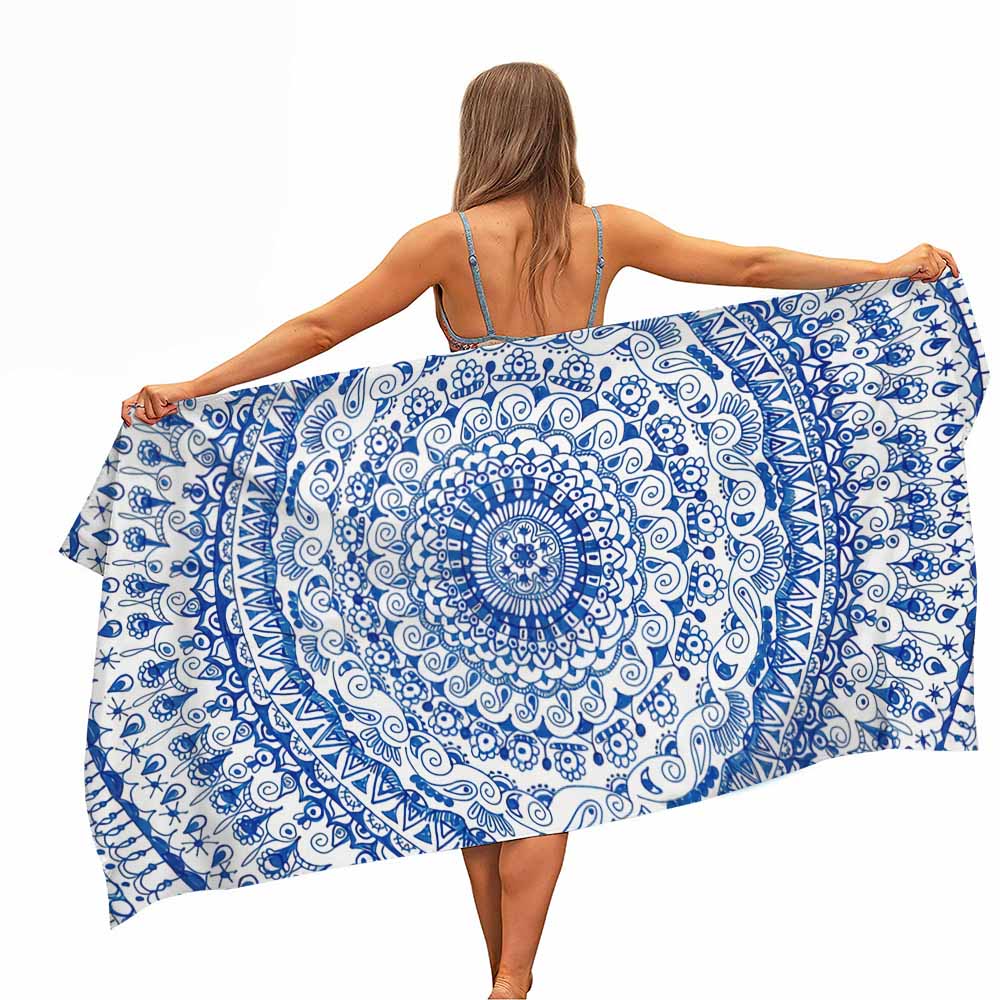 Colorful Mandala Microfiber Psychedelic Beach Towel Portable Quick Dry Sand Outdoor Travel Swim Yoga Mat Super Absorbent Towel