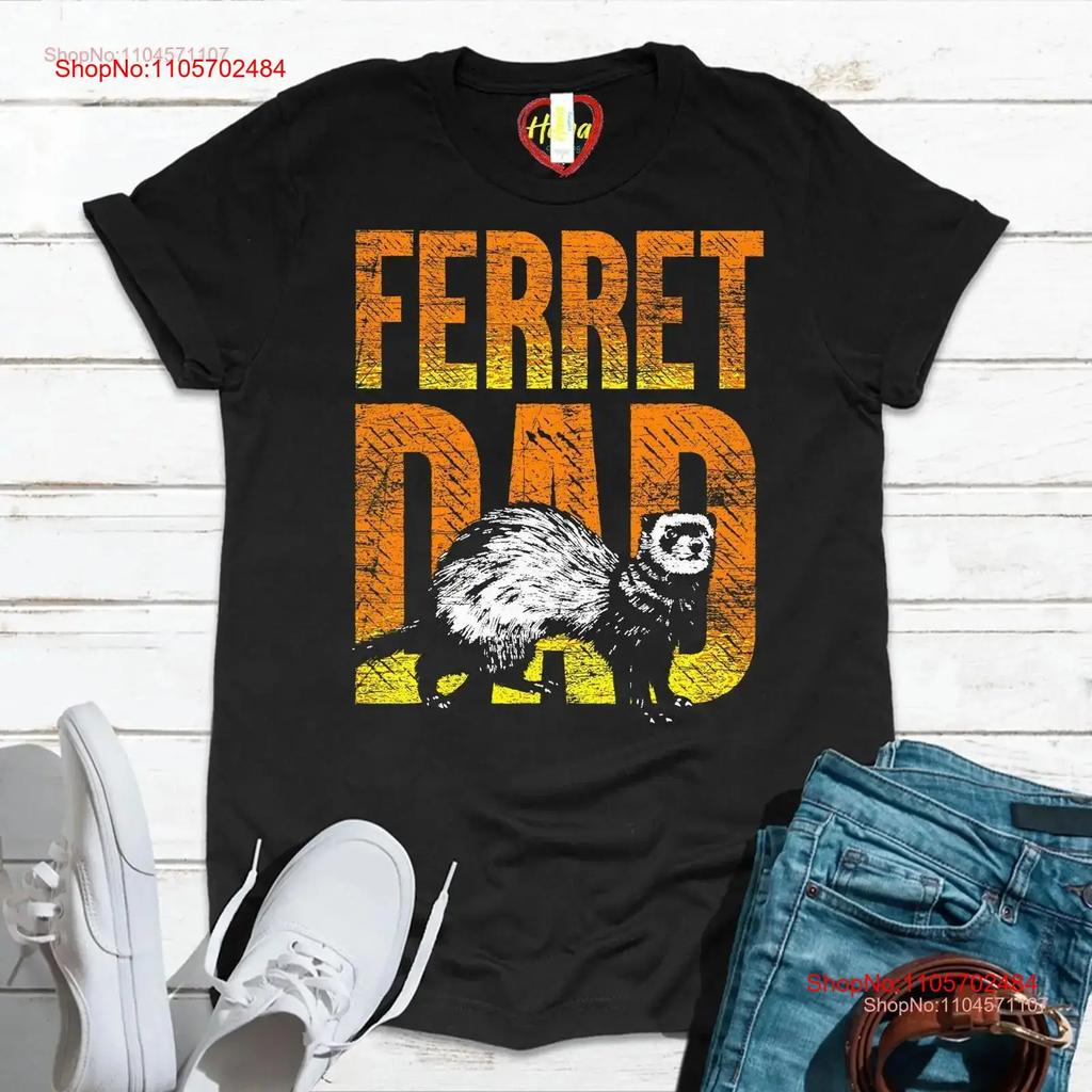 Ferret Dad Pet Idea T Shirt vintage Washed Stylish Casual Top For Everyday Wear Unisex Soft streetwear Comfortable Stretched