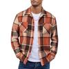 Mens Flannel Shirts Long Sleeve Lightweight Plaid Shirt Casual Button Down Shirts