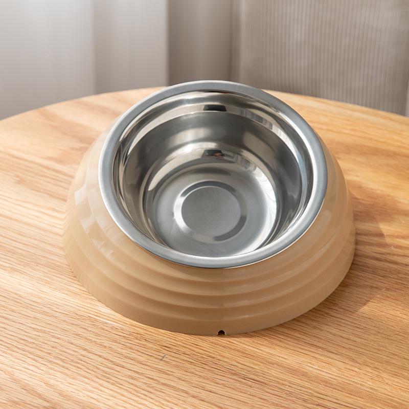 Douyin Pet Stainless Steel Cat Bowl, Dopamine Color, Non-Slip Dog Ice Cream Bowl, Neck Protection Feeding Utensils.