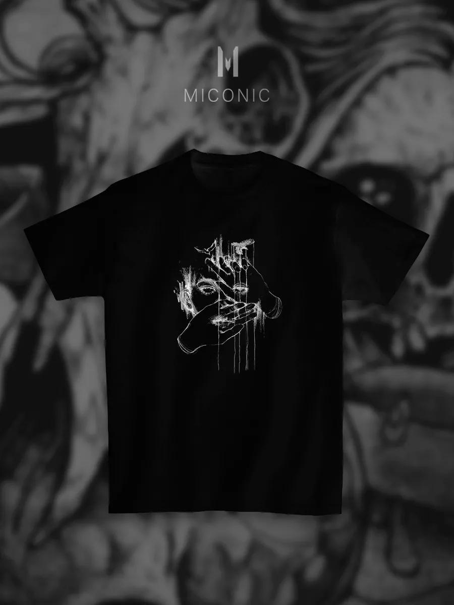

Y2K grunge print T-shirt 4XL