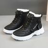 Autumn Winter Women's Designer Sneakers Casual High Top Shoes Womens Plush Lined Warm Shoes Thick Lace-up Sports Shoes