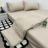 Summer Blanket Set Japanese Solid Colour Simplicity Summer Comforter Set Soft Thin Quilt Bed Sheet Pillowcase 4pcs Bedding Set