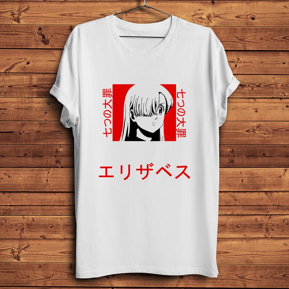 Unisexga Meliodas Elizabeth Ban King Gowther Escanor Merlin Anime TshirtWhite Casual Short Sleeve TshirtUnisex Teebreathable S
