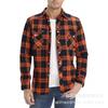 Męska koszula w kratę z długim rękawem, slim fit, casual