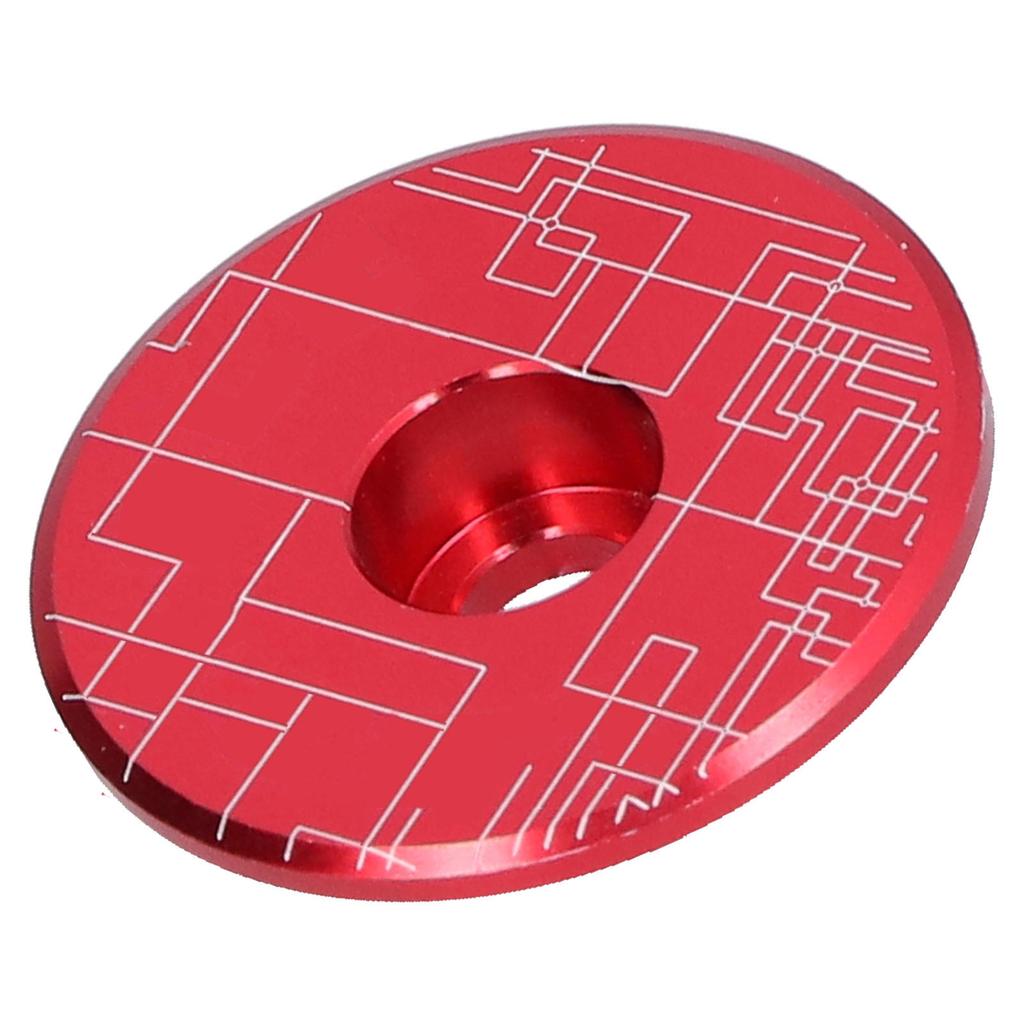 Mountain Bike Headset Top Cover Road Bike Aluminum Alloy Front Fork Stem Top CapRed