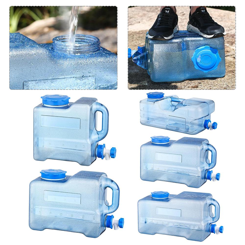 3/5/6/7.5/8/12/13/15/18L Portable Water Bucket Driving Pure Water Tank Container Faucet Outdoor Hiking Camping Cooking Picnic