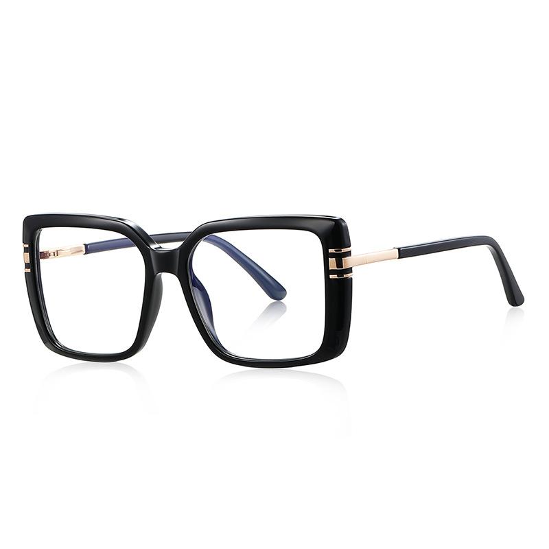 

Square Anti-blue light Large Frame Eyeglasses Fashion TR90 Presbyopic Reading Glasses Trend Computer Goggles Black Glasses UV400 0