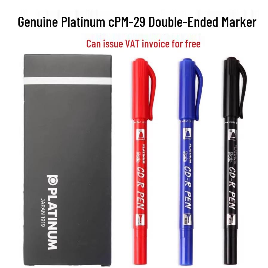 Japan Platinum CPM-29 Double-Ended Oil-Based Marker & Line Drawing Pen Red 1 pen