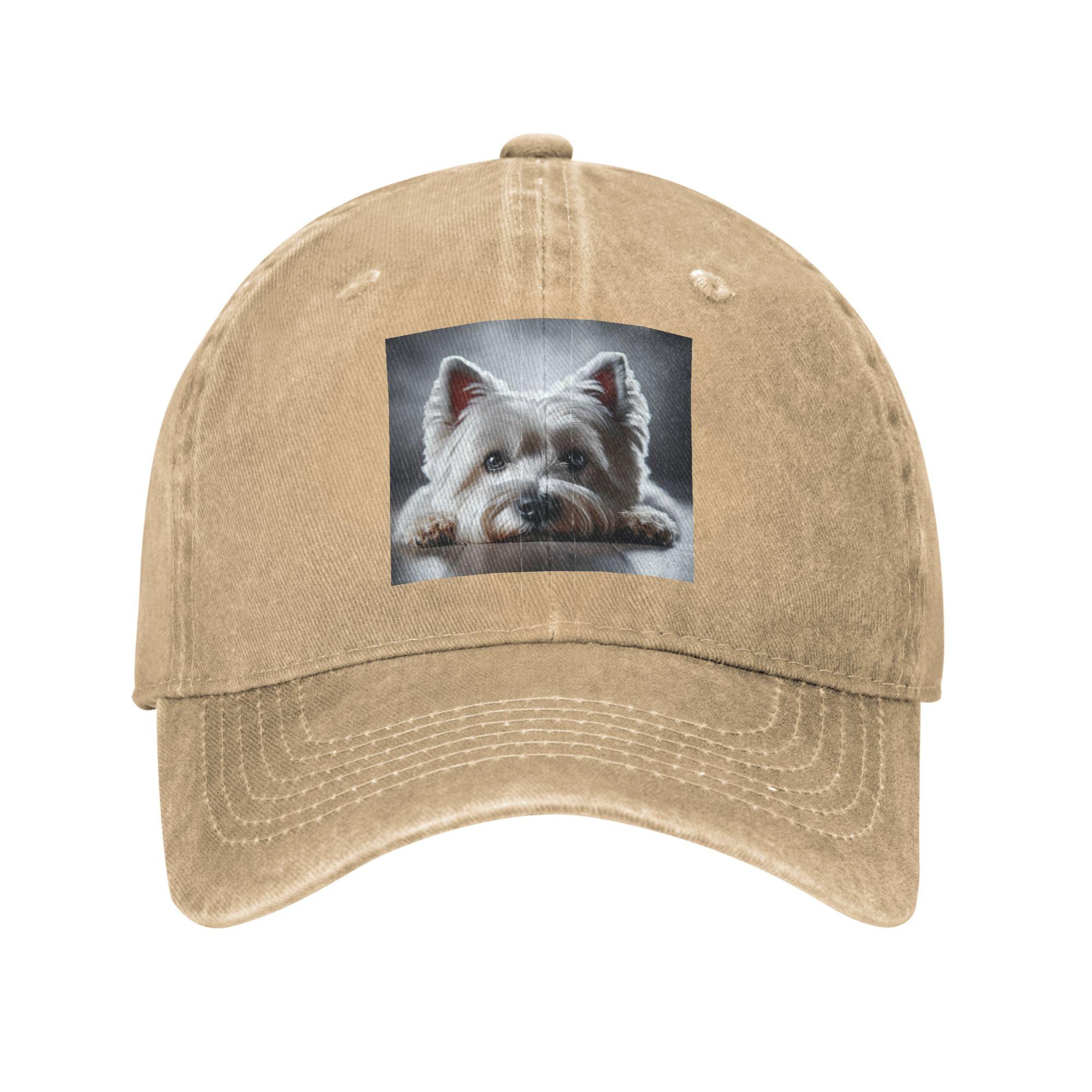

Unisex Baseball Hats West Highland White Terrier Washed Denim Summer Sports Baseball Caps Hip Hop Cap Casquette One Size